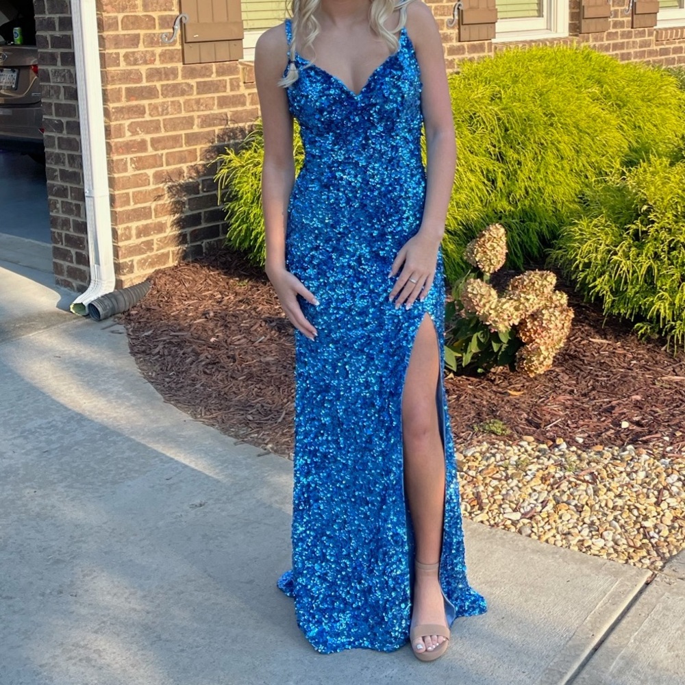 Sherri Hill blue dress!
